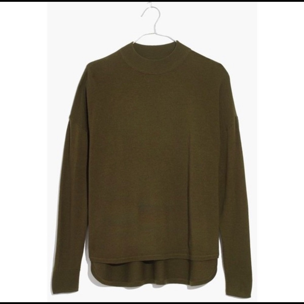 Madewell Boxy Mock Neck Pullover Sweater XXS